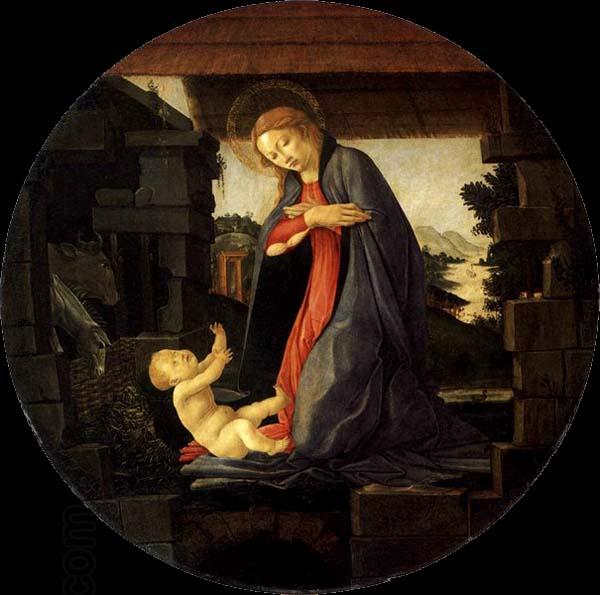 BOTTICELLI, Sandro The Virgin Adoring the Child China oil painting art